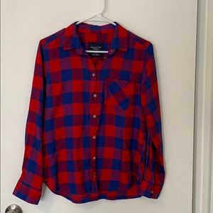 Red/blue plaid shirt